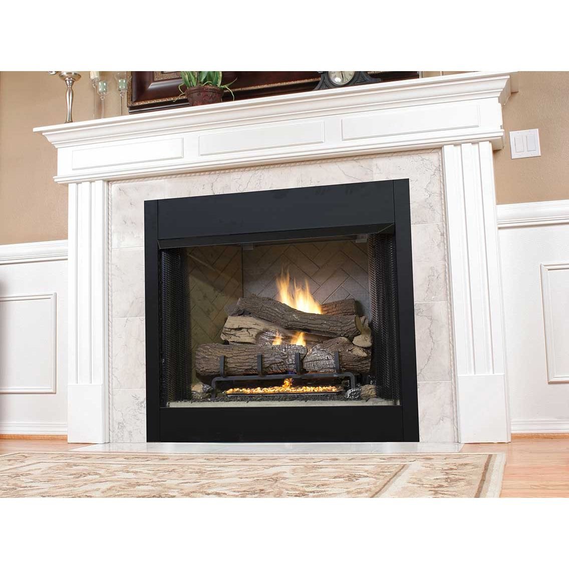 superior36traditionalventfreegasfireplacewithwhitestackedrefractorypanelsVRT3536WS.jpg Superior 36" Traditional Vent-Free Gas Fireplace With White Stacked Refractory Panels VRT3536WS - Image 1